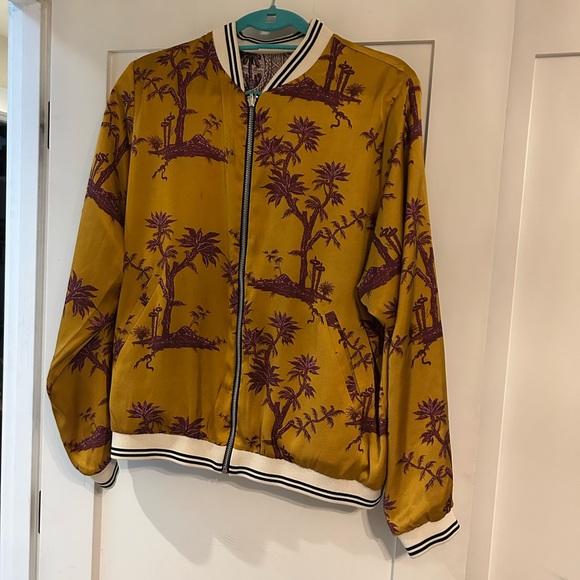 Scotch & Soda Yellow and Purple Patterned Bomber Jacket - Picture 2 of 4